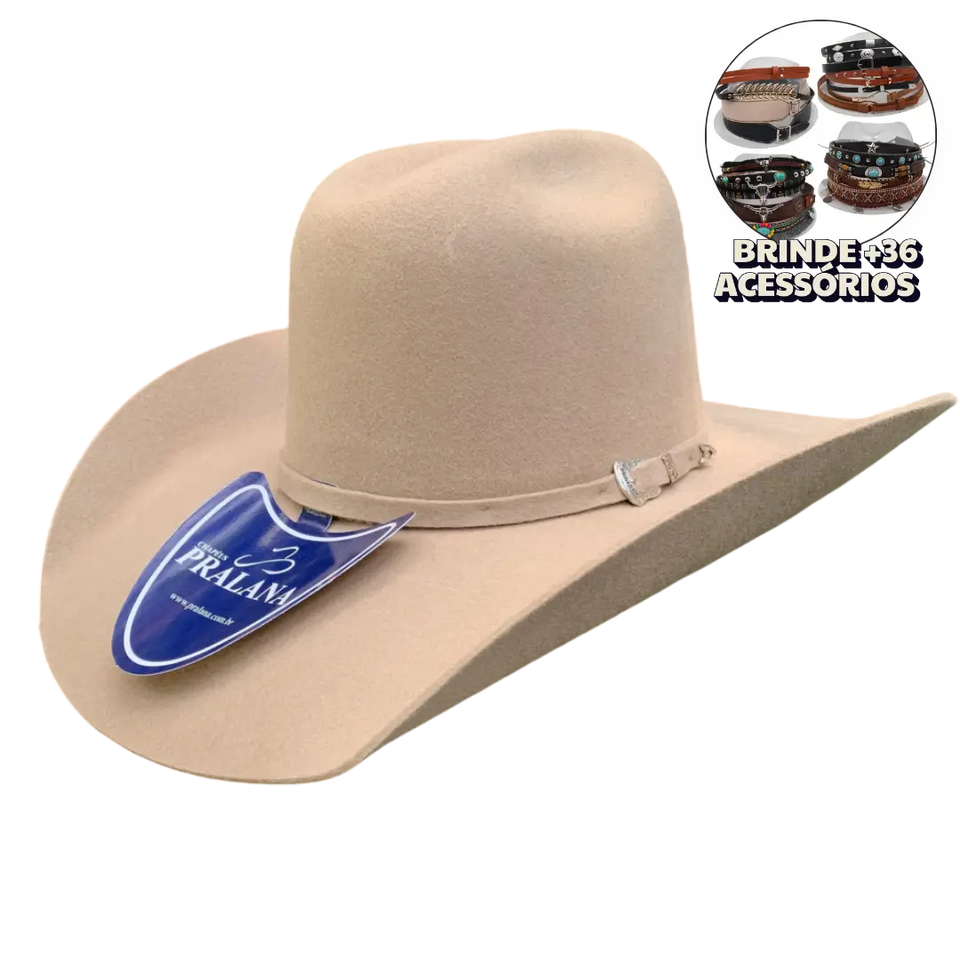 Chapéu Pralana Arena Felt Bege + BRINDES