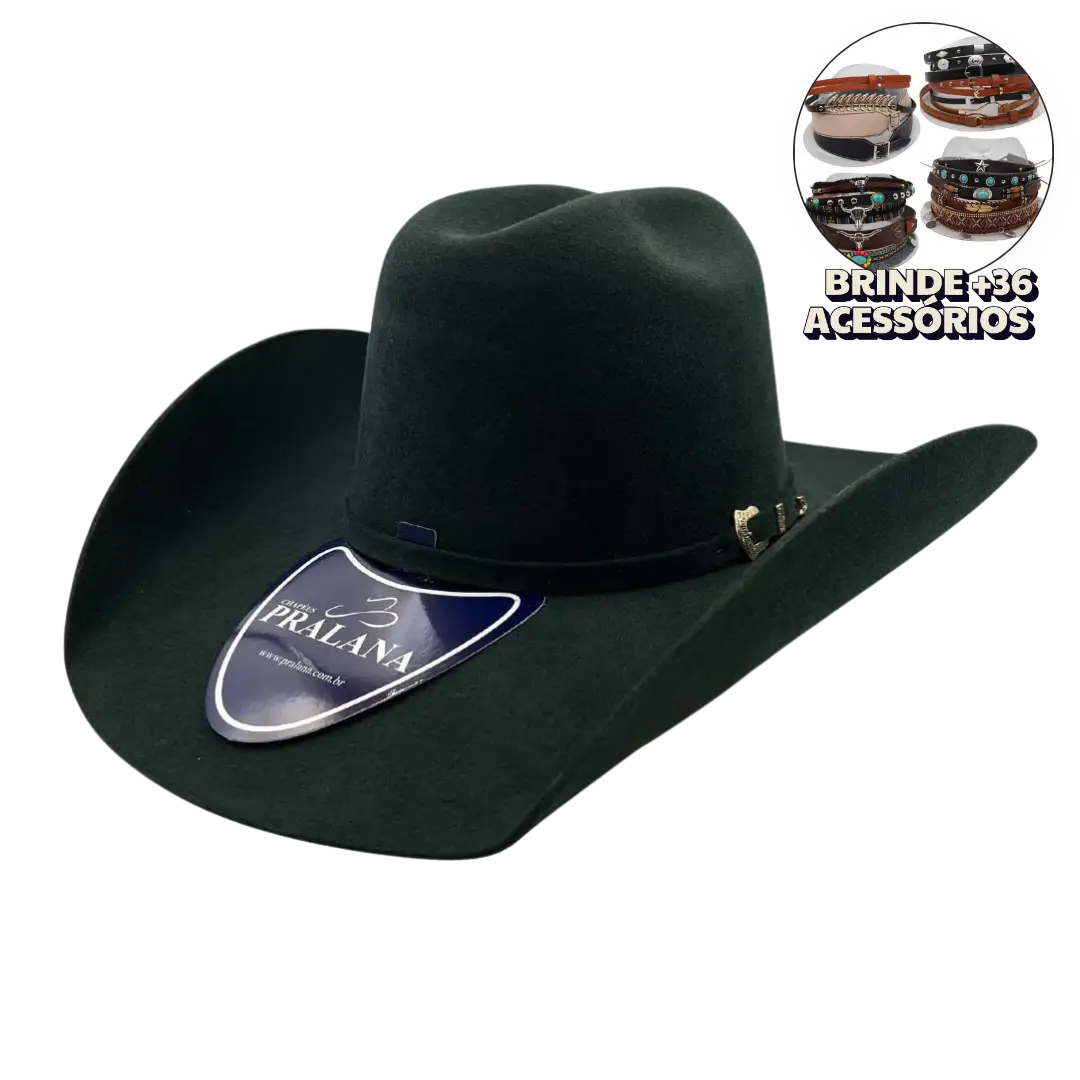Chapéu Pralana Arena New Lã Verde Musgo + BRINDES