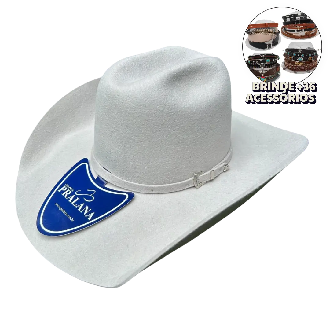 Chapéu Pralana Arena Felt Lã Gelo + BRINDES
