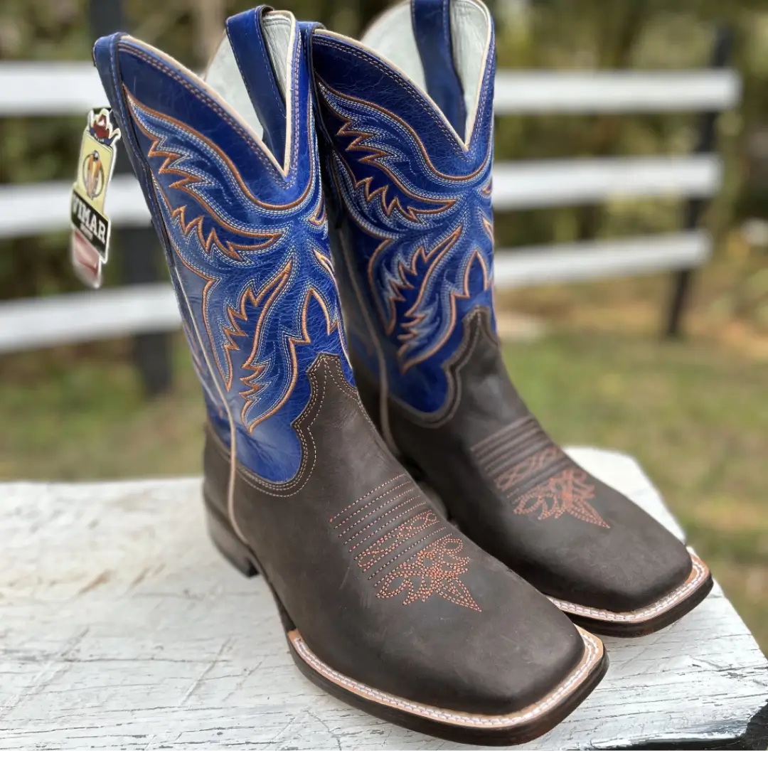 Bota Texana Vimar Café Azul