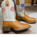Bota Texana Americana Mostarda Arranhada