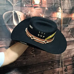 Chapéu 3 Cravos Americano Preto + Boné e Carteira GRÁTIS