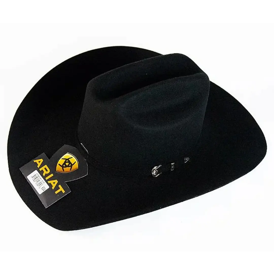 Chapéu Ariat Importado Feltro Premium 3x Black + BRINDES