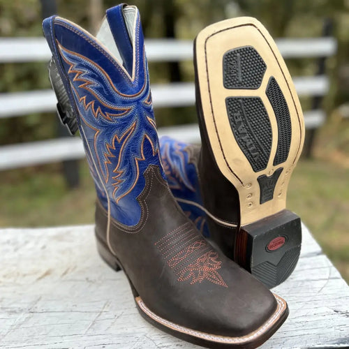 Bota Texana Vimar Café Azul